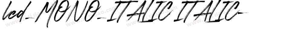 lcd_MONO_ITALIC ITALIC字体转换